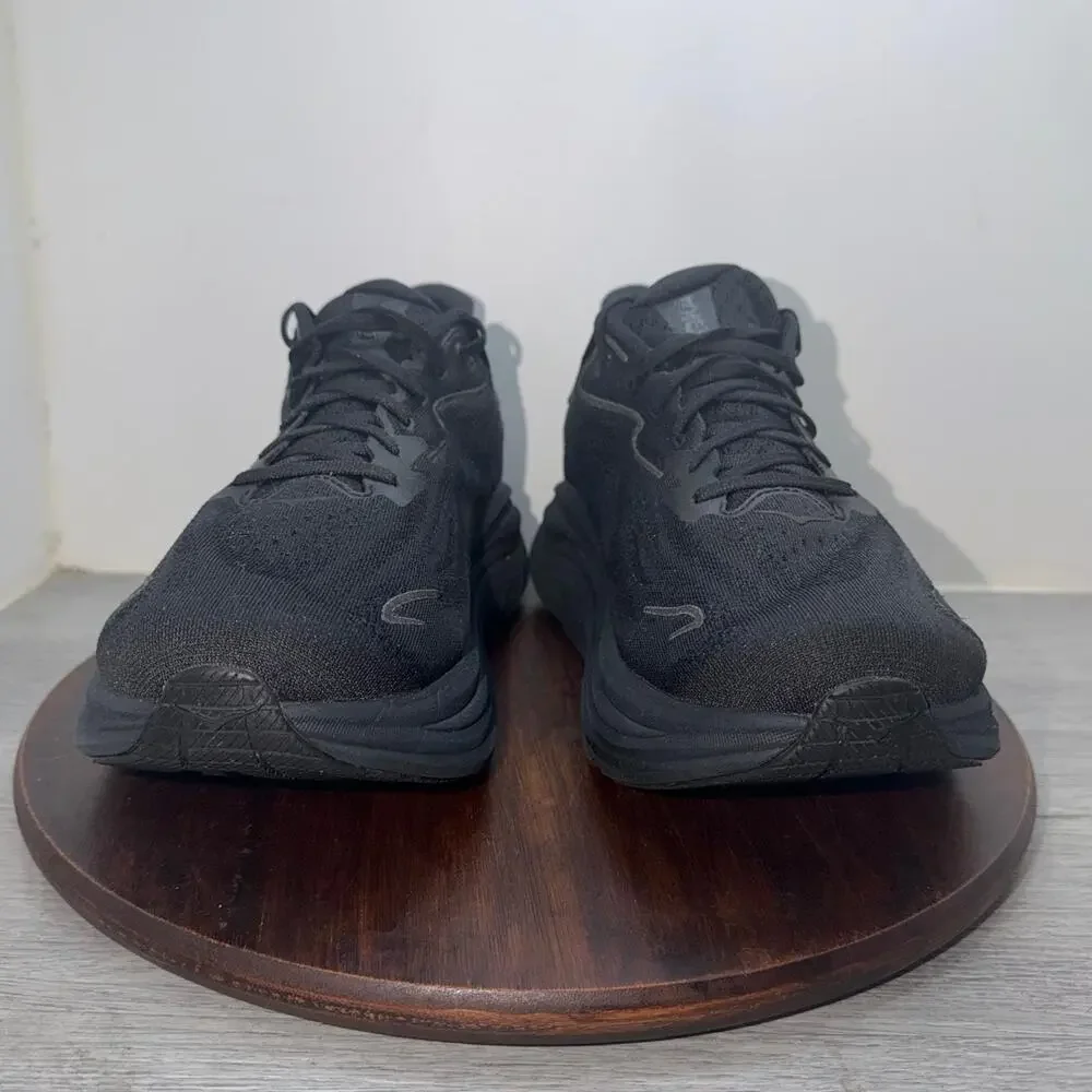 Hoka Clifton 10 Black Running Shoes Mens Size 11 4E Wide US Comfort 1162051 BBLC